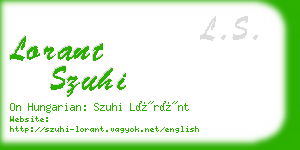 lorant szuhi business card